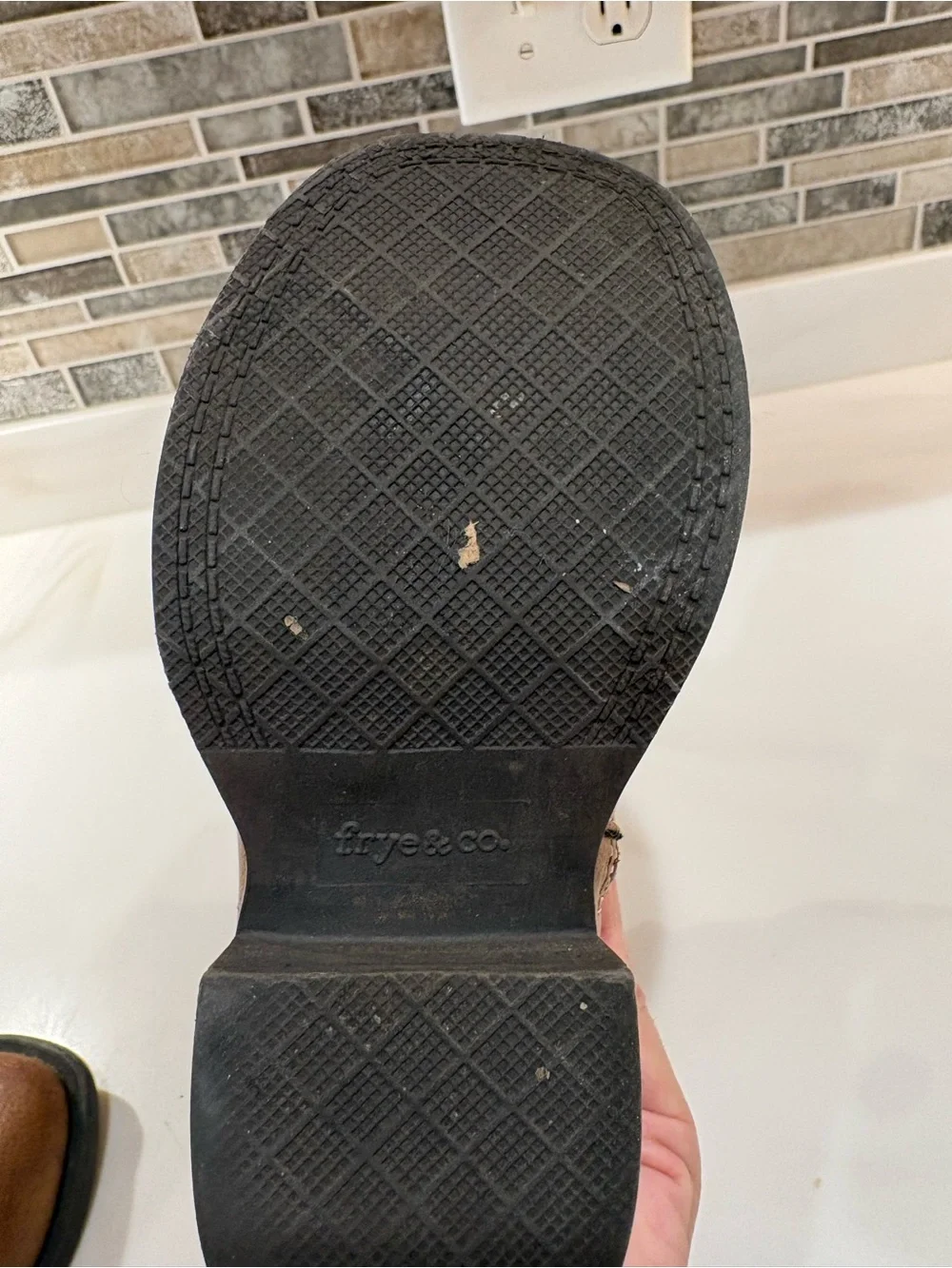 FRYE AND CO. Brown and Navy Kids Western Boots